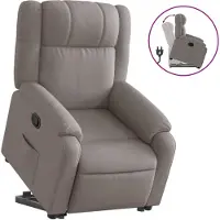 Syfax Fauteuil inclinable taupe tissu