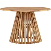 Furnlux Classic FURNLUX Table de salle à manger d'extérieur Lumpur Acacia 120cm / Couleur principale : Marron / Dimensions : 120 x 120 x 75 cm