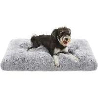 Feandrea Lit pour chien, coussin pour chien, tapis moelleux pour chien, peluche longue, 80 x 50 cm, rembourrage doux, lavable en machine, panier pour chien, multifonctionnel,