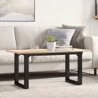 Prolenta Maison Exclusive - Table basse cadre en O 100x50x45 cm bois de pin massif et acier