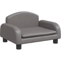 Syfax Lit pour chien gris 50x40x30 cm similicuir