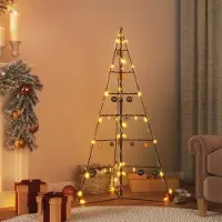 Prolenta Maison Exclusive - Sapin de Noël métallique pour décorations Noir 140 cm