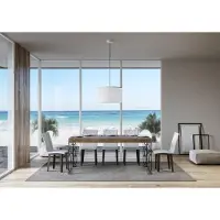 Itamoby - Table extensible 180/284x90 cm Ghibli noyer pieds anthracite