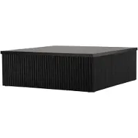 Furnlux Classic FURNLUX Table basse Lenox Black 90cm / Hauptfarbe : Schwarz / Abmessungen : 90 x 90 x 30 cm