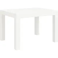 Syfax Table de jardin blanc 59x47x40 cm PP