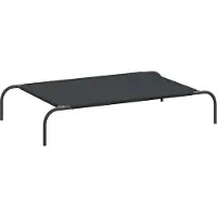 Syfax Lit pour chien Rehaussé Noir 110x65x20 cm Tissu Oxford et acier