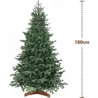 StarTech.com Sapin de Noël artificiel - Réaliste - 180 cm - 810 pointes - PE+PVC - Support métallique pliable - Socle en bois - Montage rapide - Vert