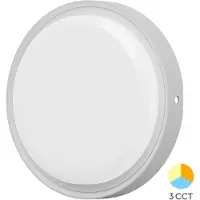 Mundotec Eclairage extérieur LED 18W rond IP65 CCT 3 niveaux de couleur blanc