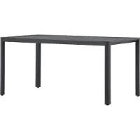 Furnlux Classic FURNLUX Table De Salle À Manger D'Extérieur Giardini Noir 85cm / Couleur principale : Noir / Dimensions : 85 x 150 x 72 cm