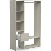 Dmora Tsuruhime - Armoire Grande, 119x183h cm Chêne Brun, un Tiroir