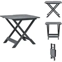 vidaXL Table de jardin pliante Anthracite 79 x 72 x 70 cm Plastique - Tables de jardin