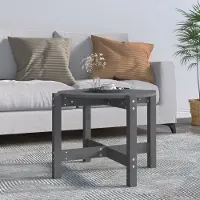 Prolenta Maison Exclusive - Table basse grise Ø 62,5x45 cm Bois massif Pin
