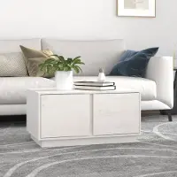 Prolenta Maison Exclusive - Table basse blanche 80x50x40 cm en bois massif de pin