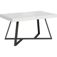 Ityhome - Table extensible 160/264x90 cm Booster frêne blanc pieds anthracite