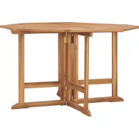 Syfax Table à dîner de jardin pliable 110x110x75 cm Teck massif