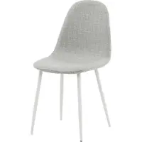 Furnlux Classic FURNLUX Chaise de salle à manger Polar Grey Und White 44cm / Hauptfarbe : Grau / Abmessungen : 44 x 53 x 88 cm