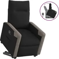 Syfax Fauteuil inclinable noir tissu