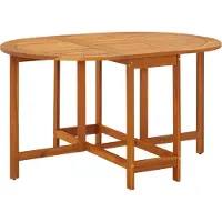 The Living Store Gartentisch 130x90x72 cm Akazie Massivholz