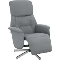 Syfax Fauteuil inclinable avec repose-pieds gris clair tissu