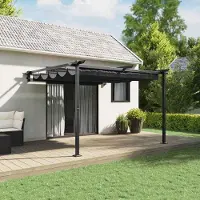vidaXL Pavillon simple à montage mural Anthracite Acier - Pavillons & Tentes de réception FR8334130 1parcel