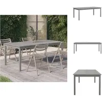 vidaXL Table de jardin Gris 200x100x75 cm Bois massif Acacia - Tables de jardin