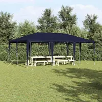 vidaXL Tente de réception pratique bleue et blanche 600 x 400 x 266 cm polyester et acier - Pavillons & Tentes de réception ,design Möbel 5452282 1parcel