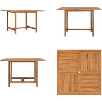 vidaXL Table à manger de jardin 110x110x75 cm teck massif - Table à manger de jardin - Table à manger de jardin en bois - Table à manger de jardin en bois massif