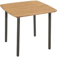 Syfax Table de jardin 80 x 80 x 72 cm Bois d'acacia solide et acier