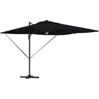 Syfax Parasol Roma Noir 286 x 284 x 270 cm Aluminium et polyester