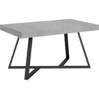 Ityhome - Table extensible 140/244x90 cm Booster gris béton pieds anthracite