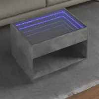 Prolenta Maison Exclusive - Table basse avec LED Infinity gris béton 70x50x50 cm