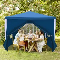 HENGDA Pavillon Événements d'entreprise - Facile à monter, tente de réception parfaite pour le jardin Bleu 3x3m