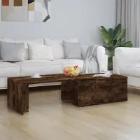 Prolenta Maison Exclusive - Table basse en chêne fumé 150x50x35 cm Matériau dérivé du bois