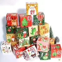 Raptor Gaming calendrier de l'Avent de 24 boîtes cadeaux à remplir - Boîtes de Noël DIY avec Père Noël