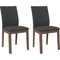 Syfax Chaises à manger coussins 2 pcs marron bois massif caoutchouc