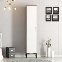 Dmora Giusta - Armoire Multi-usage 1 Porte, 40x48h cm Blanc, 4 Étagères