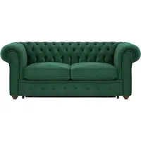 Wintech Chesterfield Max Borneo – Canapé deux places convertible-Velluto 10-dark oak