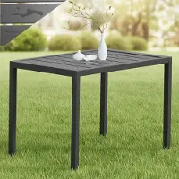 Mucola Table de jardin aluminium Table de balcon rectangulaire résistante aux intempéries Anthracite Table d'extérieur résistante à la chaleur et aux intempéries Table de terrasse