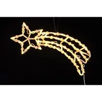Spetebo Guirlande LED avec double minuterie - étoile filante - Silhouette de décoration de fenêtre de Noël blanc chaud illuminé