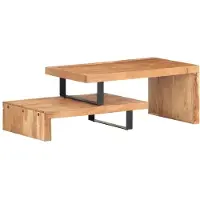 The Living Store Ensemble de 2 tables basses en bois massif d'acacia