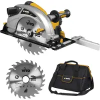 Vito Scie circulaire 2100W + 2 Lames pour scie Ø 235 mm Sacoche à outils