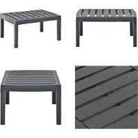 vidaXL Table de jardin Anthracite 78x55x38 cm Plastique - Table de jardin - Tables de jardin - Table d'appoint