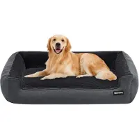 Sonstiges Lit pour chien de haute qualité Coussin pour chien Canapé pour chien Corbeille pour chien amovible et lavable gris foncé 110 x 86 x 26 cm