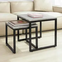 StarTech.com FBT42, table basse et table d'appoint, set de 2 pièces, gris foncé