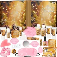 Ed Brubaker Calendrier de l'Avent Cosmetics 2026 - Calendrier de Noël XXL à déplier, sous forme de livre, pour femmes et filles - Grand calendrier bien-être