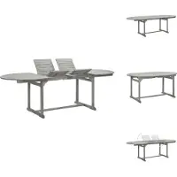 vidaXL Table de jardin (160-240)x100x75 cm Bois massif Acacia - Tables de jardin