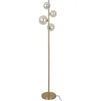 ITALUX Lampadaire glamour sphères en verre ambre doré 4xG9 20W pour salon chambre CANELLO