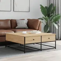 Prolenta Maison Exclusive - Table basse en chêne Sonoma 100x99x40 cm Matériau dérivé du bois