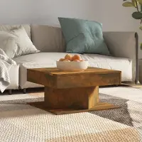 Prolenta Maison Exclusive - Table basse en chêne fumé 57x57x30 cm Matériau dérivé du bois