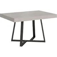 Ityhome - Table extensible 120/224x90 cm Zeplir cachemire pieds anthracite